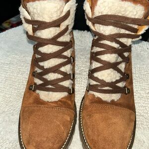 Clarks Tan Suede Winter Boots